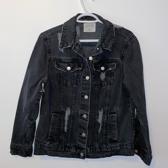 Black Jean Jacket - Picture 2 of 4